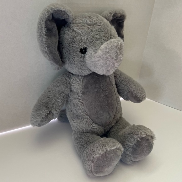 Fiesta Solid Gray Elephant Plush 15” Stuffed Animal Toy lovey - Picture 3 of 6